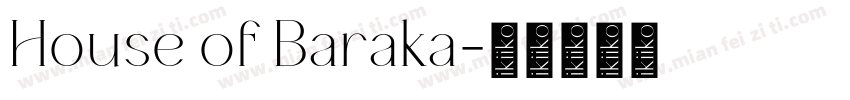 House of Baraka字体转换